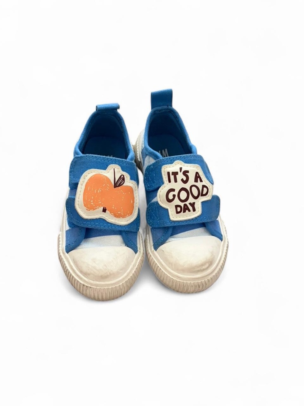H&M Blue Canvas Kids Sneakers with Patch Accents